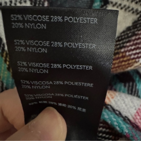 Anthropologie Rosetta Cropped Colorful Plaid Sweater Jacket Size M - Picture 10 of 11